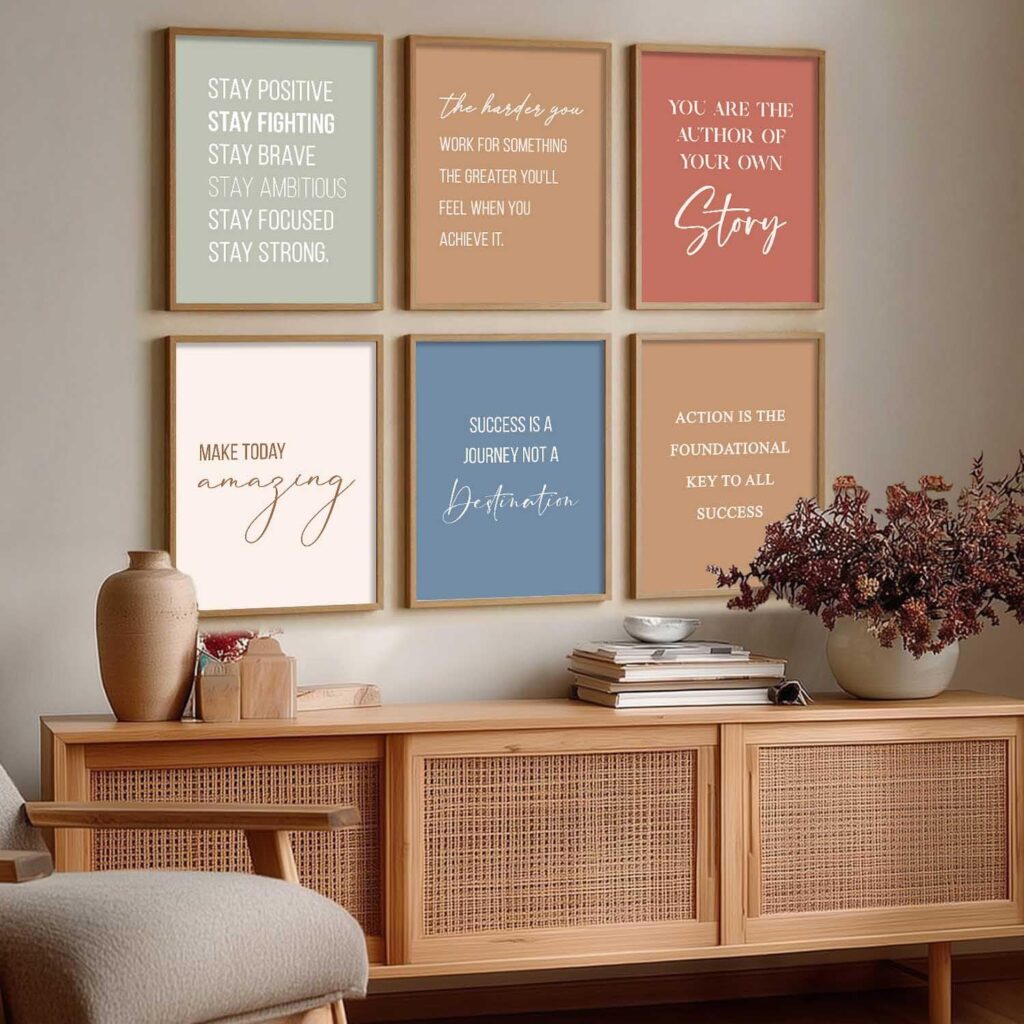 KOTART motivational wall frames featuring inspirational quotes for office and home décor.
